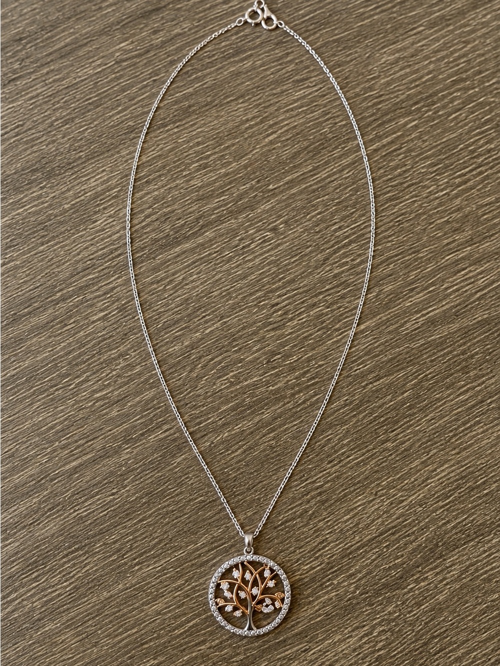 Sterling Silver Tree of Life Pendant Necklace 18”